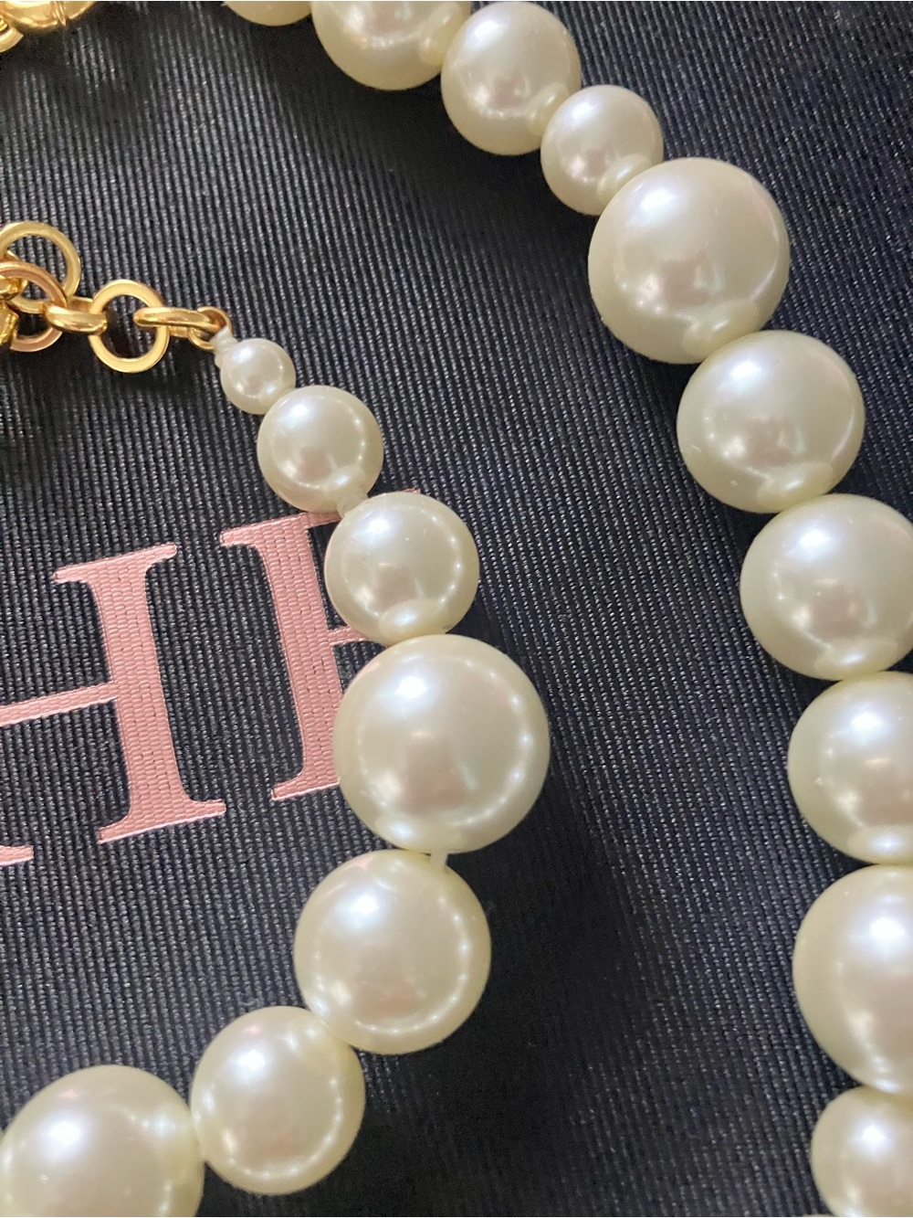 NWT J.Crew Cream Pearl Ball Necklace and Bracelet Set with Gold Accents - Picture 4 of 7